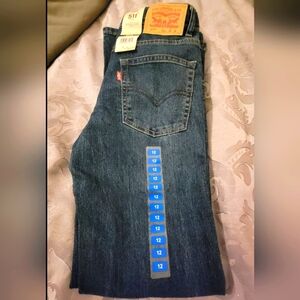 Size 12 Boys Levi's Adjustable Waistband Slim Stretch Jeans